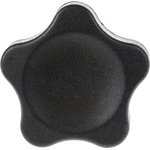 166346 Black Multiple Lobes Clamping Knob, M8, Threaded Hole