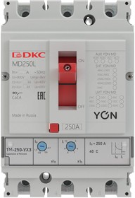 Фото 1/4 DKC YON pro Автоматический выключатель MD250L-TM040 3P 40А 25kA Ir 0.7…1xIn