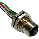Straight Female 12 way M12 to Unterminated Sensor Actuator Cable, 100mm