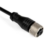 Straight Female 4 way M12 to Unterminated Sensor Actuator Cable, 5m