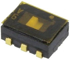 Фото 1/3 CAS-220A, SLIDE SWITCH, DPDT, 0.1A, 6VDC, SMD