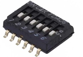 TDA06H0SB1R, DIP Switches / SIP Switches HALF PITCH 6 POS
