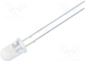 OSRRJ25111A, LED; 5мм; красный; 4200?5800мкд; 15°; Поверхность: выпуклая