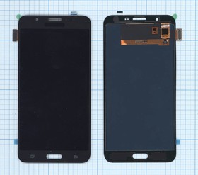 Дисплей (экран) в сборе с тачскрином для Samsung Galaxy J7 (2016) SM-J710F черный (TFT-совместимый с регулировкой яркости)