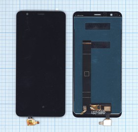 Дисплей (экран) в сборе с тачскрином для Asus ZenFone Max Plus (M1) черный