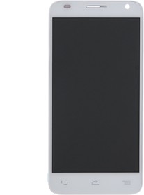 Фото 1/2 Дисплей (экран) в сборе с тачскрином для Alcatel OneTouch Idol 2 Mini S белый с рамкой