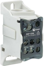 Фото 1/10 Блок распределительный КРОСС крепеж на панель и DIN КБР-125А EKF plc-kbr125
