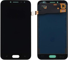 Дисплей (экран) в сборе с тачскрином для Samsung Galaxy J2 (2018) SM-J250F черный (TFT-совместимый с регулировкой яркости, тонкий)