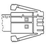 5-1761184-6, Modular Connectors / Ethernet Connectors 16 SDL FLAT PLUG ASY