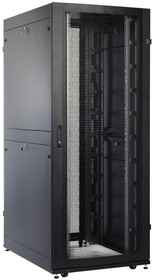 ЦМО Шкаф серверный ПРОФ напольный 48U (800x1000) дверь перфор., задние двойные перфор., черный, в сборе (ШТК-СП-48.8. 10-48АА-9005)