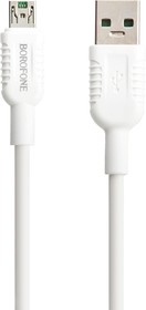 Фото 1/3 USB кабель BOROFONE BX33 Billow MicroUSB 4A TPE 1.2м (белый)