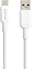 Фото 1/3 USB кабель BOROFONE BX33 Billow Type-C 5A TPE 1.2м (белый)