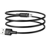 USB кабель BOROFONE BX41 Amiable MicroUSB магнитный 2.4A PVC 1м (черный)