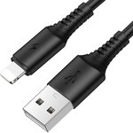 USB кабель BOROFONE BX47 CoolWay Lightning 8-pin 2.4A PVC 1м (черный)