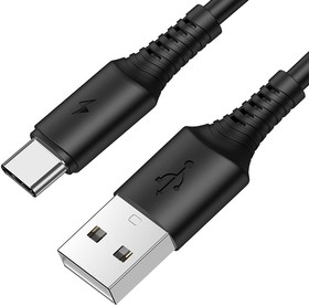 Фото 1/5 USB кабель BOROFONE BX47 CoolWay Type-C 3A PVC 1м (черный)