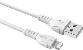 Фото 1/4 USB кабель BOROFONE BX51 Triumph Lightning 8-pin 2.4A PVC 1м (белый)