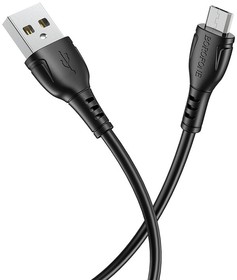Фото 1/4 USB кабель BOROFONE BX51 Triumph MicroUSB 2.4A PVC 1м (черный)
