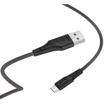 USB кабель HOCO X58 Airy MicroUSB 2.4А силикон 1м (черный)