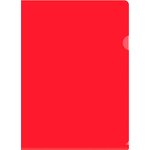 Папка-уголок Бюрократ DeLuxe DLCRED A4 пластик 0.18мм красный