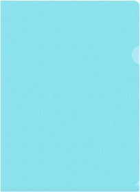 Фото 1/4 Папка-уголок Бюрократ Pastel -EPAST/BLUE A4 пластик 0.18мм голубой