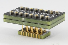 Фото 1/2 W9547PRC, Straight SMT Mount 1.27 mm, 15.24 mm Pitch IC Socket Adapter, 28 Pin Female DIP to 28 Pin Male SOJ/SOP