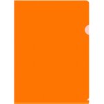 Папка-уголок Бюрократ Double Neon DNECOR A4 пластик 0.18мм оранжевый