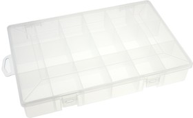 Фото 1/2 3618, 18 Cell Transparent PP Compartment Box, 40mm x 280mm x 180mm