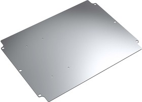 10011105, Galvanised Steel Mounting Plate, 2mm H, 149mm W, 64mm L for Use with Polyester Standard Enclosures 02.081606