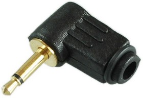 PL2102, Разъем аудио 3.5мм штекер моно угловой пластик на кабель, Gold, Pro Legend