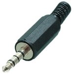 PL2107, Разъем аудио-видео 3.5мм штекер 4 контакта пластик на кабель, Pro Legend
