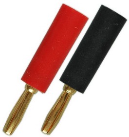 PL2235, Разъем BANANA штекер пластик на кабель диаметром до 4.0мм, винт, Gold, 2 шт., Pro Legend