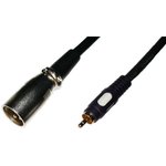 Переход XLR штекер - RCA штекер "позолоченные" контакты с кабелем 0.3м, Pro Legend