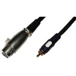Переход XLR гнездо - RCA штекер "позолоченные" контакты с кабелем 0.3м, Pro Legend