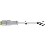Straight Female 3 way M12 to Unterminated Sensor Actuator Cable, 2m