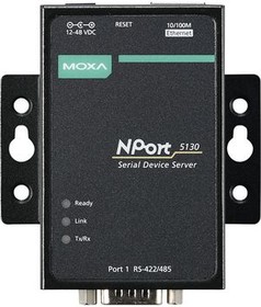 Фото 1/2 NPORT 5130, Serial Device Server, 100 Mbps, Serial Ports - 1, RS422 / RS485