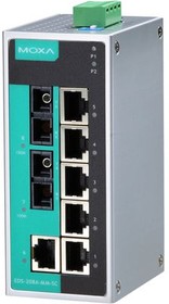 Фото 1/2 EDS-208A-SS-SC, Ethernet Switch, RJ45 Ports 6, Fibre Ports 2SC, 100Mbps, Unmanaged