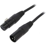 FC619101, Audio Cable, XLR 3-Pin Plug - XLR 3-Pin Socket, 1m