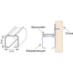 INL 2 (РОССИЯ), Направляющая для раздвижных дверей, длина 2 м INL 2 РОССИЯ