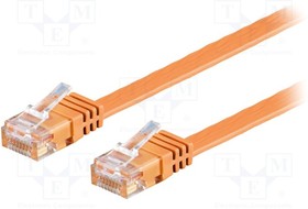 F.U/UTP6-CU-015OR, Коммутационный шнур U/UTP 6 многопров Cu ПВХ оранжевый Дл.кабеля 1,5м