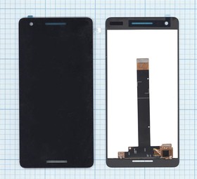 Дисплей (экран) в сборе с тачскрином для Nokia 2.1 черный