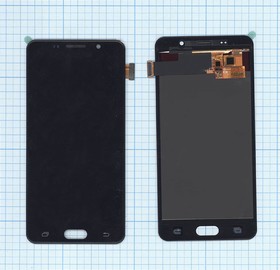 Дисплей (экран) в сборе с тачскрином для Samsung Galaxy A5 (2016) SM-A510F черный (TFT-совместимый с регулировкой яркости)