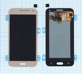 Дисплей (экран) в сборе с тачскрином для Samsung Galaxy E5 SM-E500 золотистый (OLED)