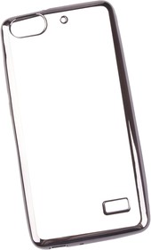 Фото 1/5 Силиконовый чехол LP для Huawei Honor 4C TPU прозрачный с черной хром рамкой