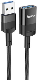 Фото 1/5 USB удлинитель HOCO U107 USB(F) - USB 3.0 нейлон 1.2м (черный)