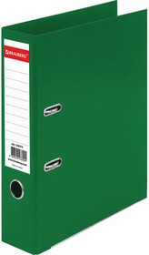Фото 1/8 Папка-регистратор BRAUBERG "EXTRA", 75 мм, зеленая, двустороннее покрытие пластик, металлический уголок, 228573