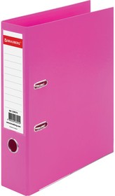 Фото 1/8 Папка-регистратор BRAUBERG "EXTRA", 75 мм, розовая, двустороннее покрытие пластик, металлический уголок, 228575