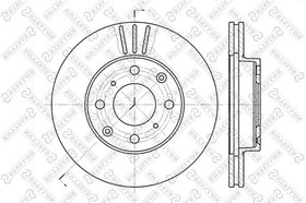 6020-2615V-SX, 6020-2615V-SX_диск тормозной передний!\ Honda Civic 1.4-1.6 91