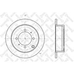 6020-3024-SX, 6020-3024-SX_диск тормозной задний!\ Mitsubishi Galant 2.0-2.5D 91