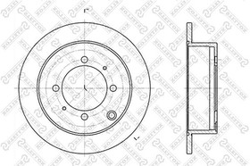 6020-3024-SX, 6020-3024-SX_диск тормозной задний!\ Mitsubishi Galant 2.0-2.5D 91