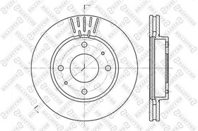 6020-3411V-SX, 6020-3411V-SX_диск тормозной передний!\ Hyundai Lantra/Sonata 1.6-2.5/1.9D 95-01